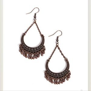 Melodic Moons Copper Earrings